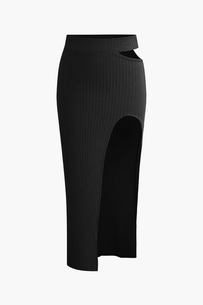 Asymmetrisches Zweiteiler-Set Damen Cut-Out-Details Trendy