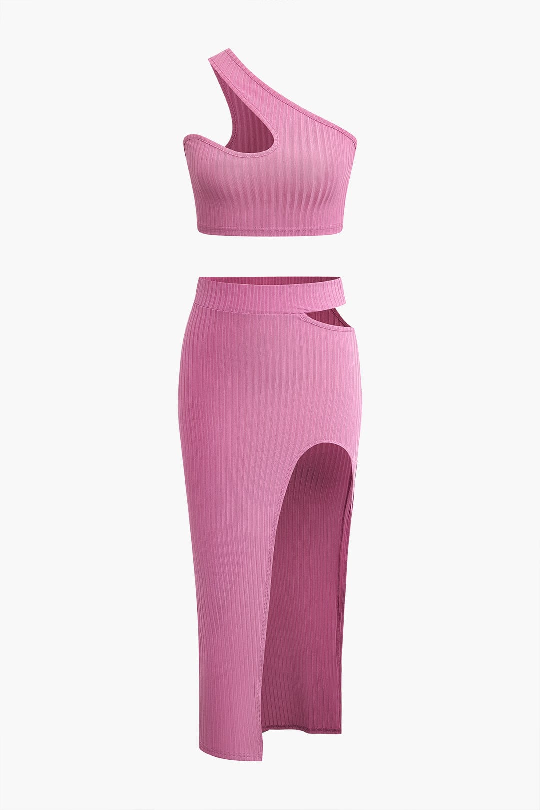 Asymmetrisches Zweiteiler-Set Damen Cut-Out-Details Trendy - BerlinGlamour