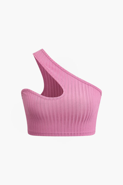Asymmetrisches Zweiteiler-Set Damen Cut-Out-Details Trendy