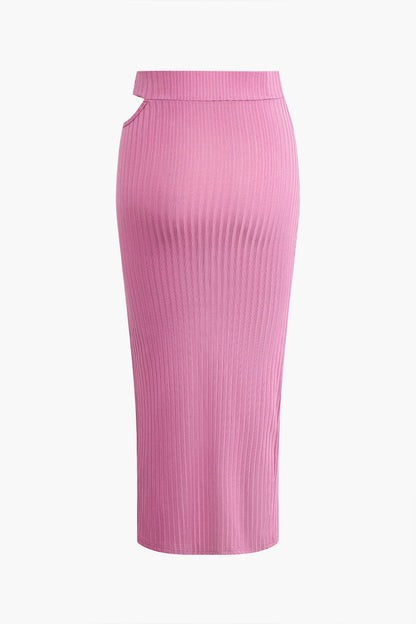 Asymmetrisches Zweiteiler-Set Damen Cut-Out-Details Trendy