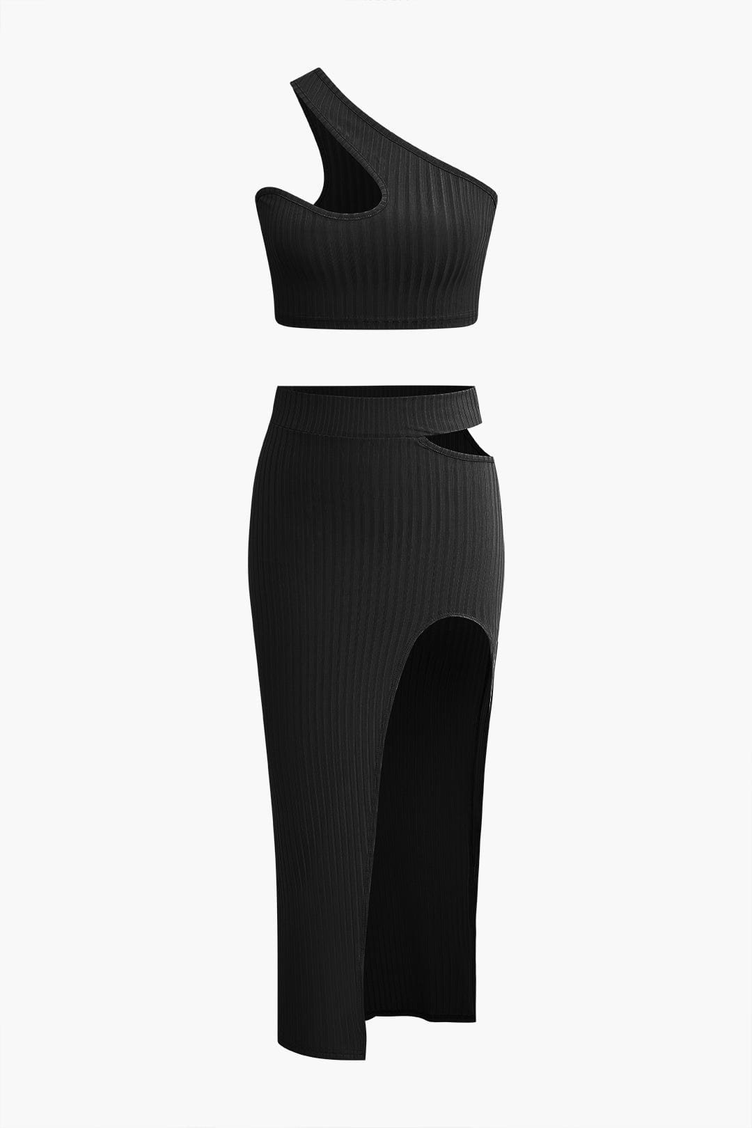 Asymmetrisches Zweiteiler-Set Damen Cut-Out-Details Trendy