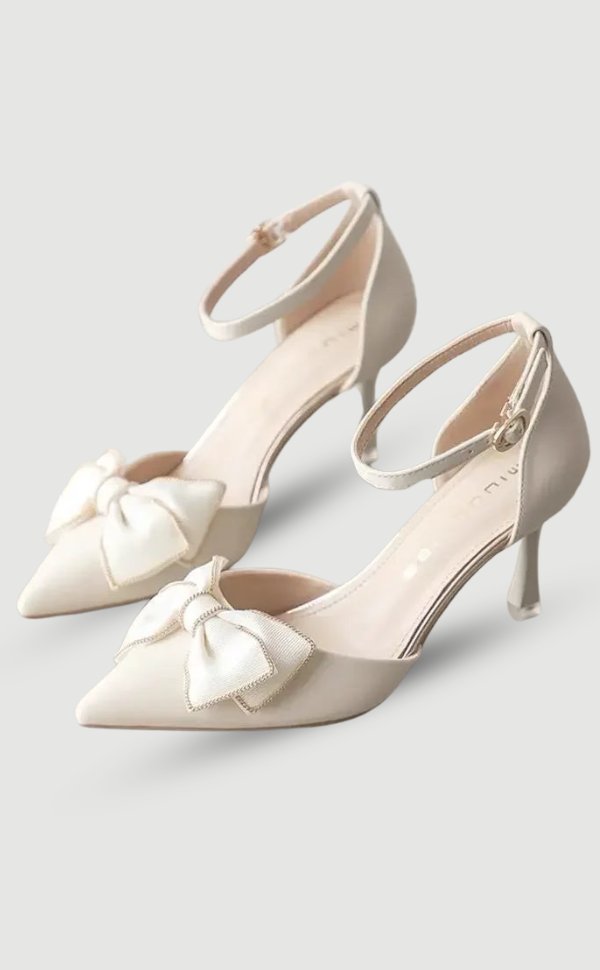 Stilettos Schuhe Spitz Absatz mit Fliege