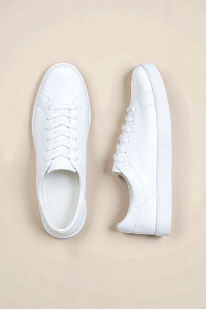 Weiße Sneaker Minimalistisch Elegante Schuhe