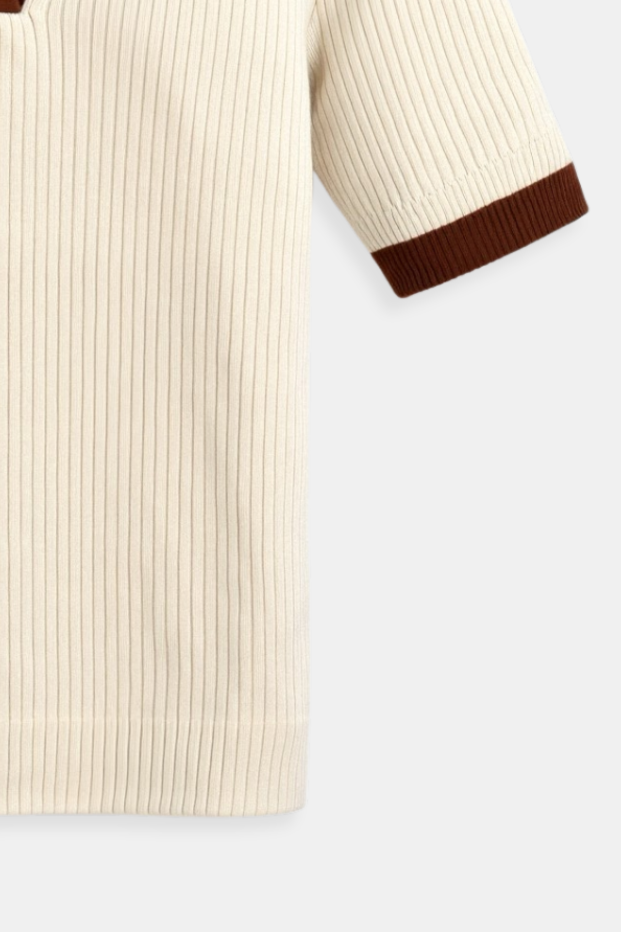Polo Hemd Gestrickt Kragen Blockfarben Relaxed Fit