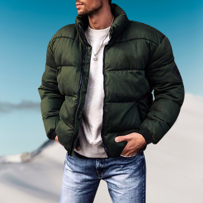 Männer Pufferjacke Warm Isoliert Wasserdicht