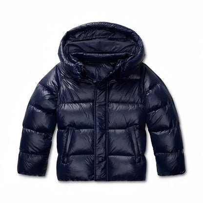 Nuvessa Winterjacke Schwarz – edel glänzend und gepolstert