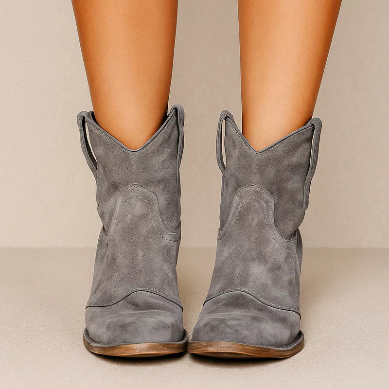 Damen Stiefeletten Western Look Vintage Style