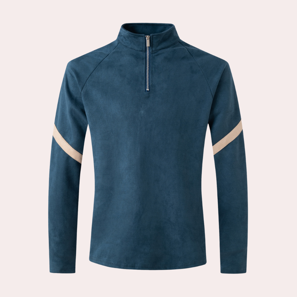 Herren Pullover Wollmischung Elegent Schwarz