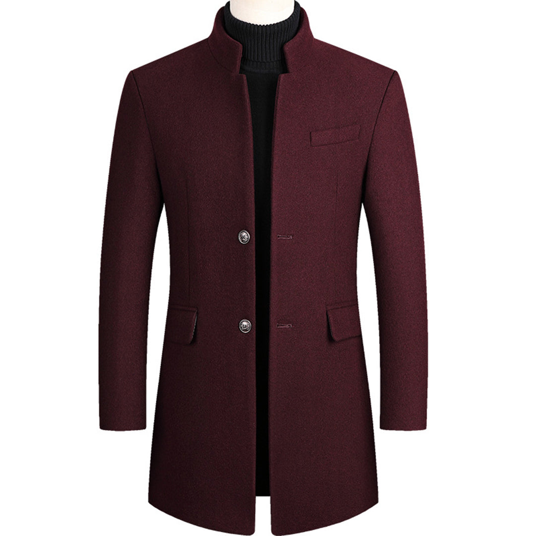 Herren Mantel Elegant Lang Schwarz - BerlinGlamour