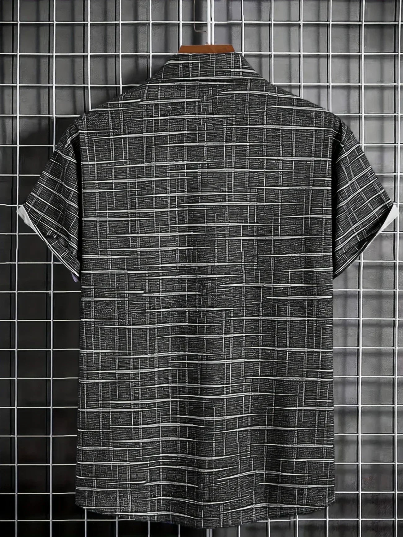 Herren Kurzarmhemd Kariert Büroshirt Modern
