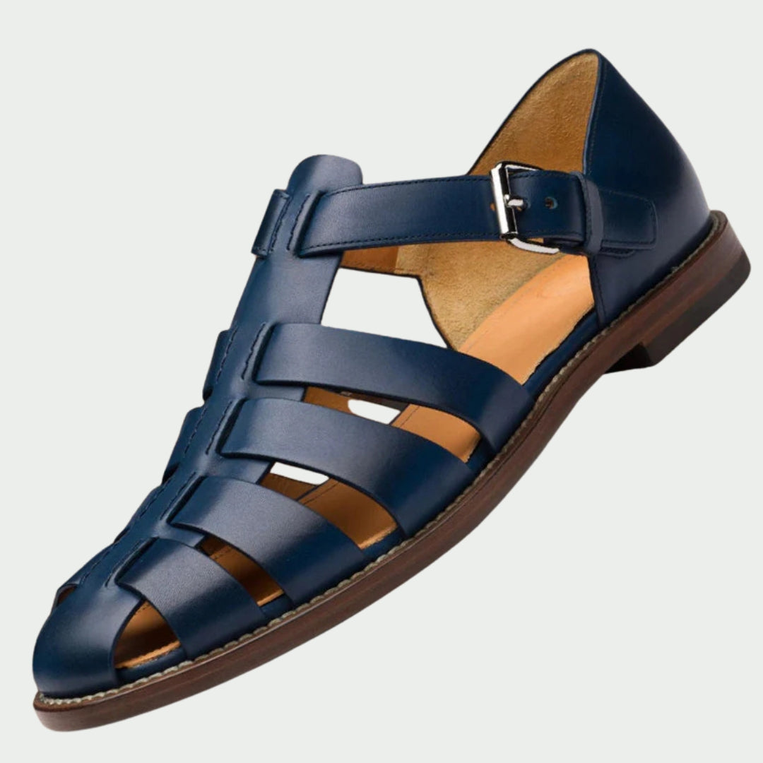 Leder Sandalen Herren Elegant Braun