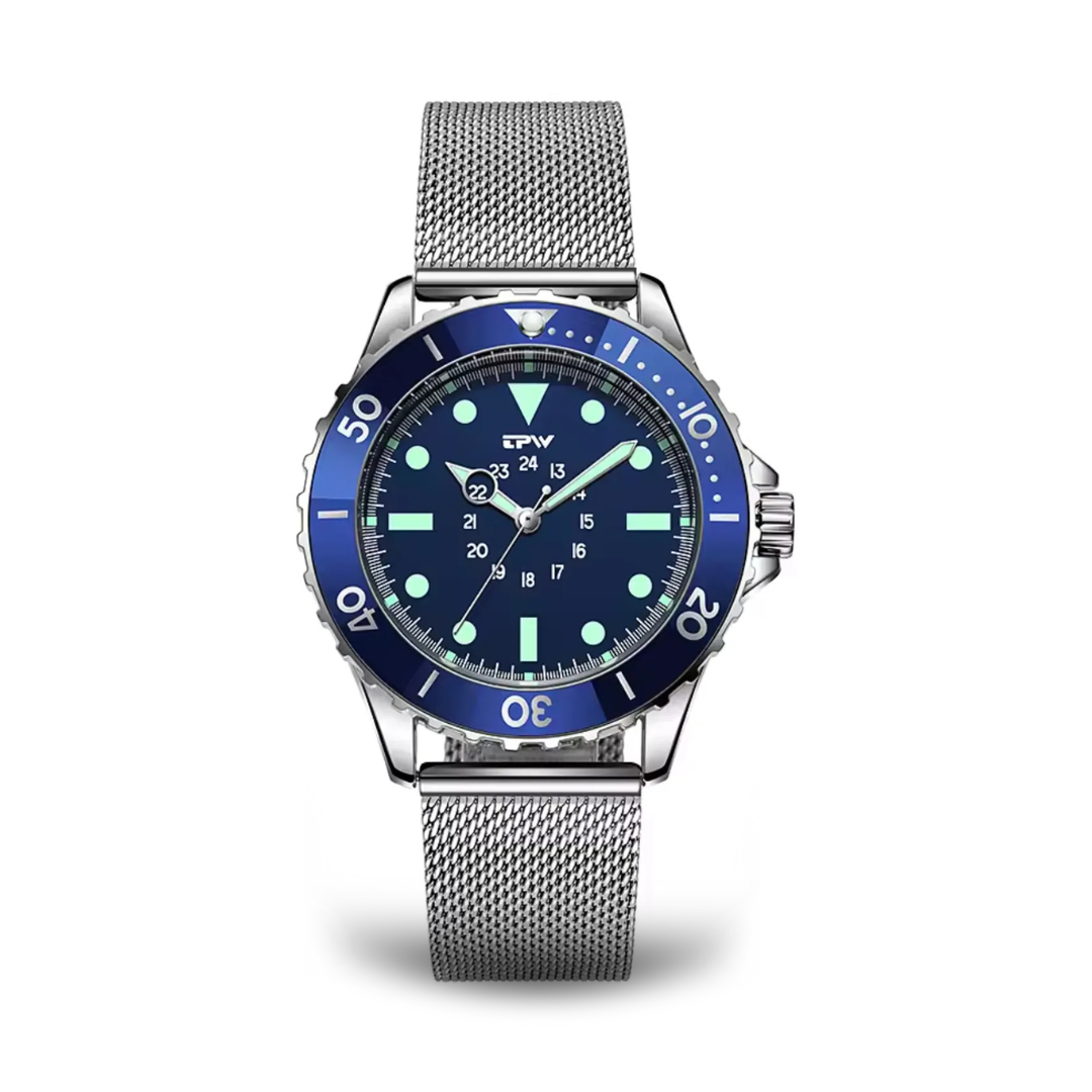 Herren Taucheruhr Wasserdicht Militärstyling Schwarz