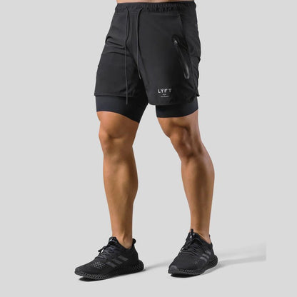 Herren Sportshorts 2-in-1 Lauf- und Trainingshose