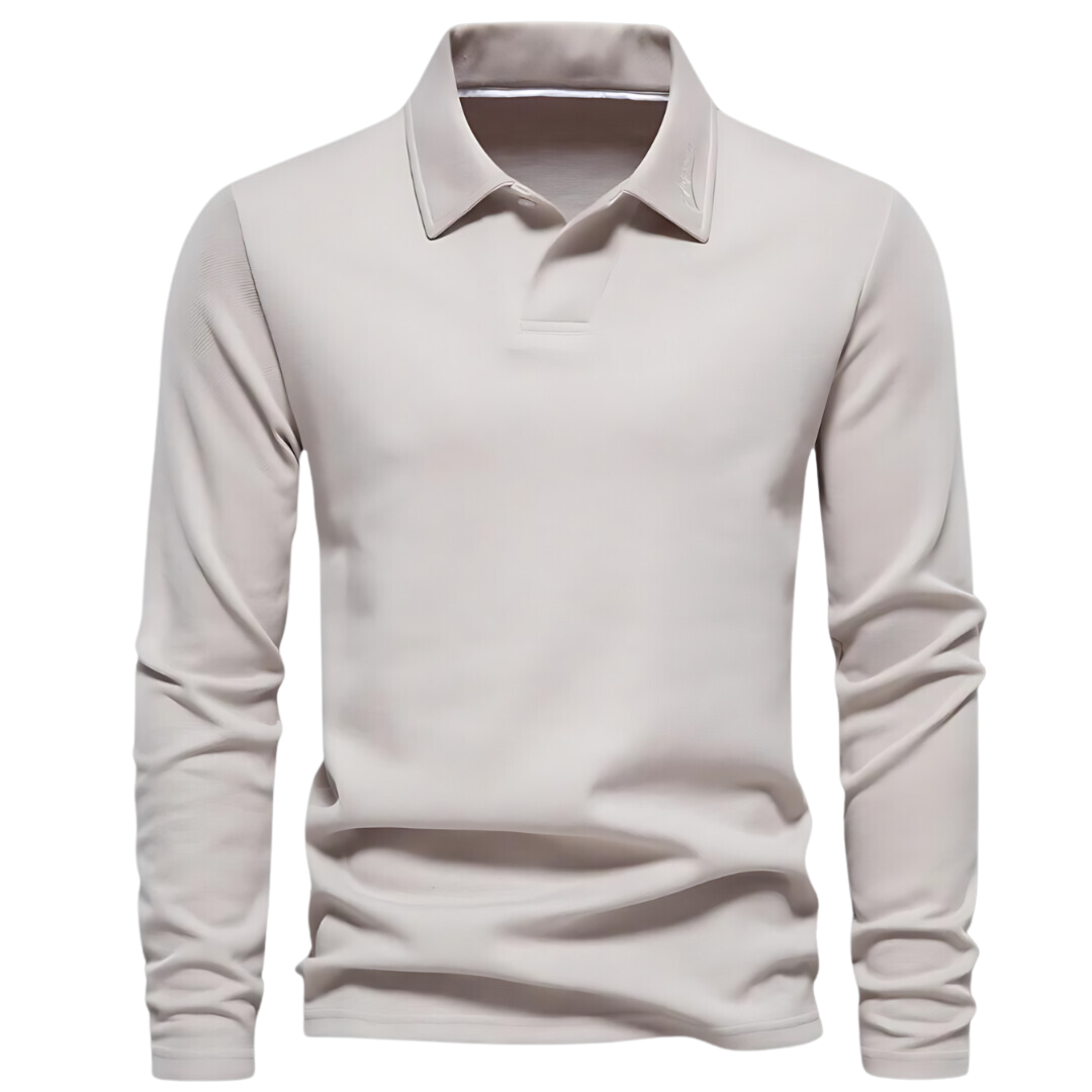Herren Poloshirt Langarm Klassisch Stylish