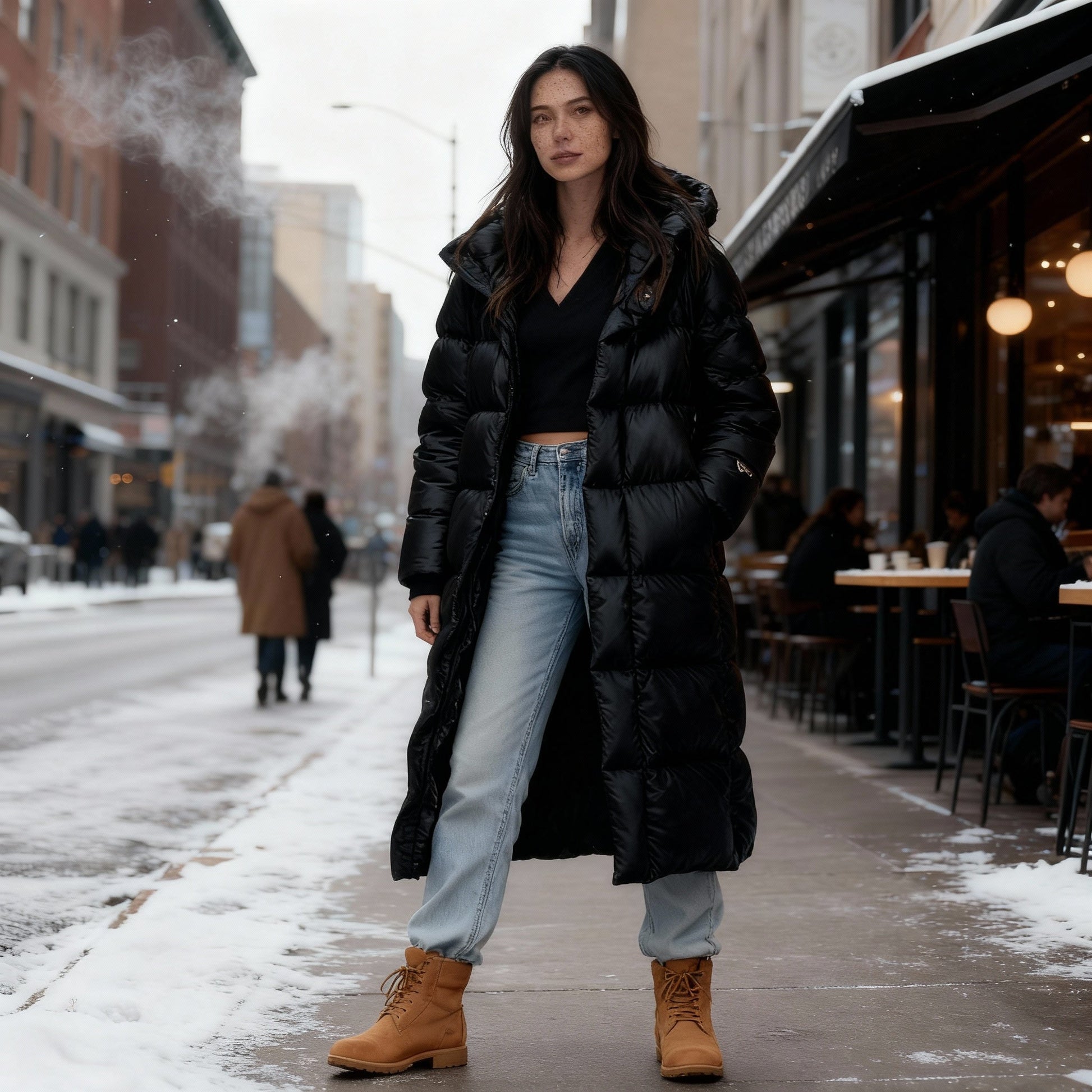Wasserdichte Winterjacke Damen Thermo Daunen Isolierung - BerlinGlamour