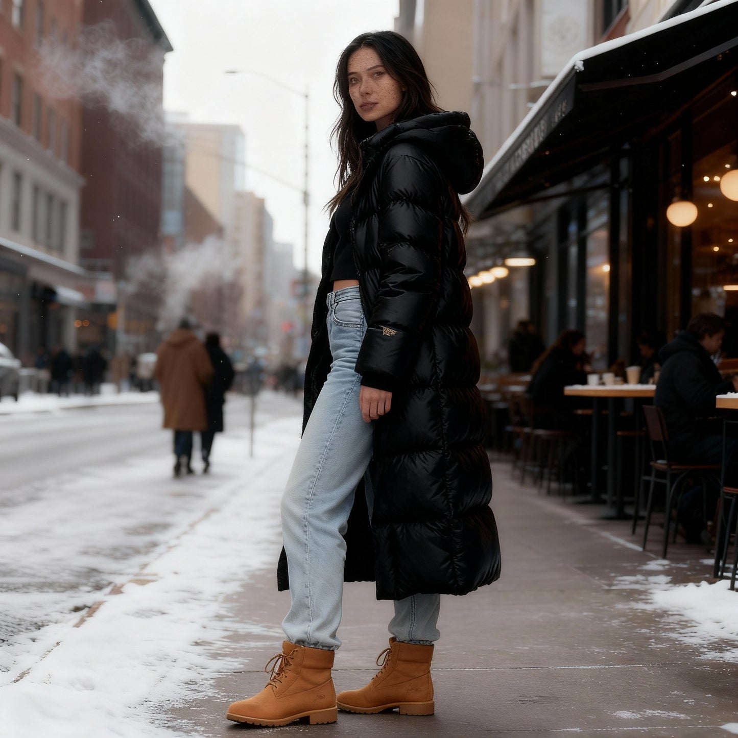 Wasserdichte Winterjacke Damen Thermo Daunen Isolierung