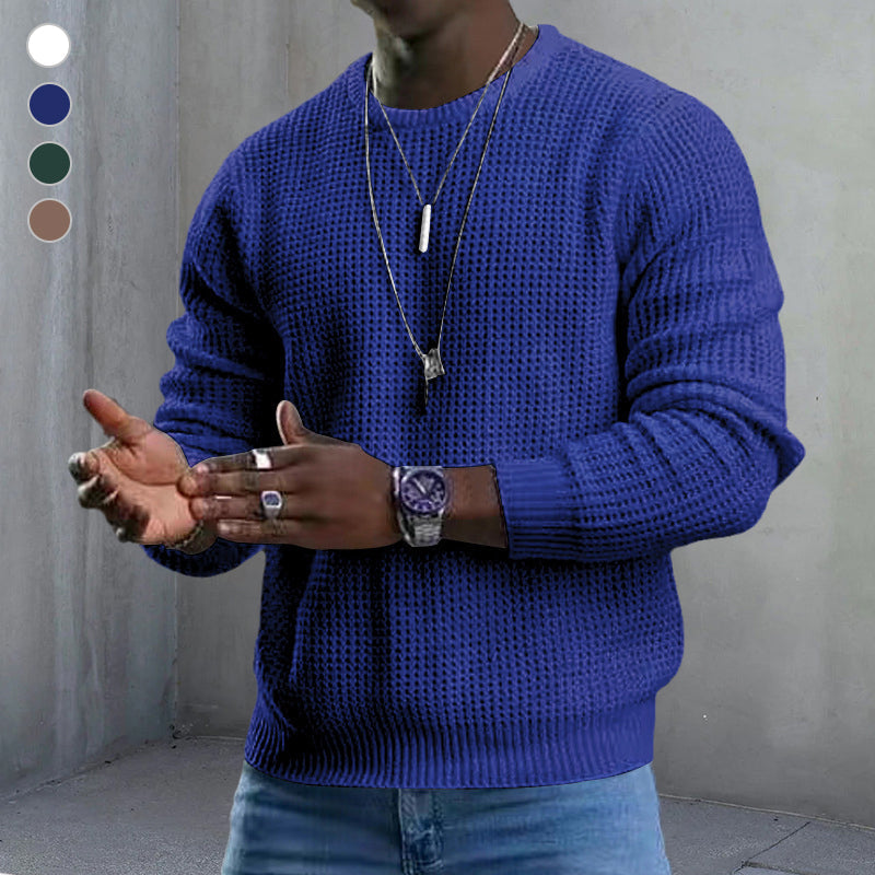 Herrenpullover Langarm Rundhals Modern - BerlinGlamour