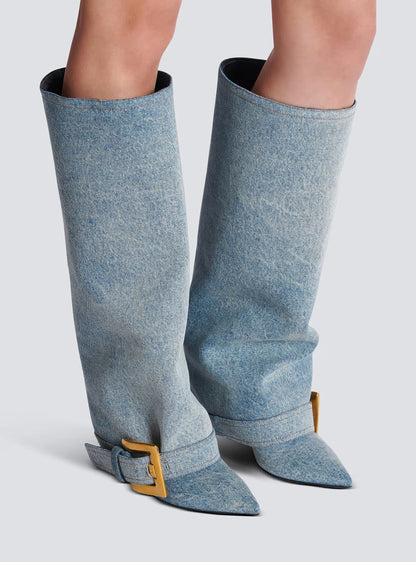 Velmira Denim Boots Damen High Shaft
