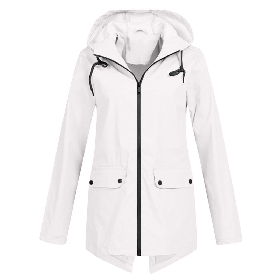 Damen Jacke mit Kapuze Reißverschluss und Taschen