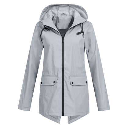 Damen Winterjacke Warm mit Kapuze Reißverschluss
