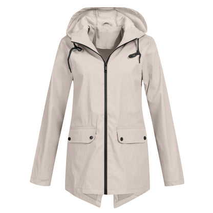 Damen Winterjacke Warm mit Kapuze Reißverschluss
