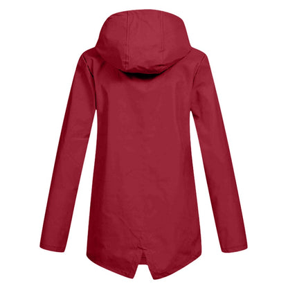Damen Jacke mit Kapuze Reißverschluss und Taschen