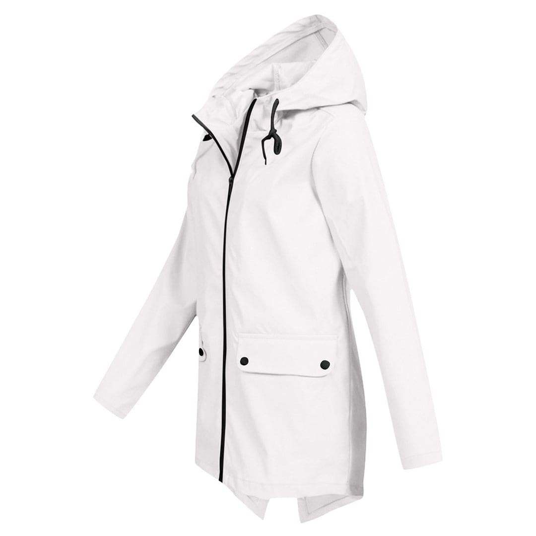 Damen Jacke mit Kapuze Reißverschluss und Taschen