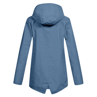 Damen Jacke mit Kapuze Reißverschluss und Taschen