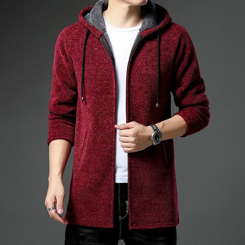Herren Strickjacke Warm Fleecefutter Winter