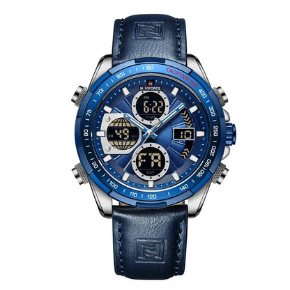 Herren Armbanduhr Edelstahl Marine Chrono