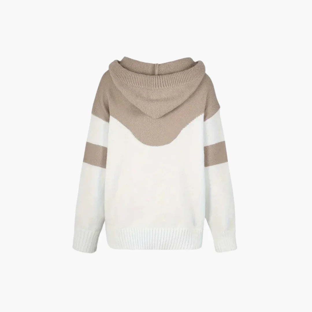 Farbblock Kapuzenpullover für Damen 1