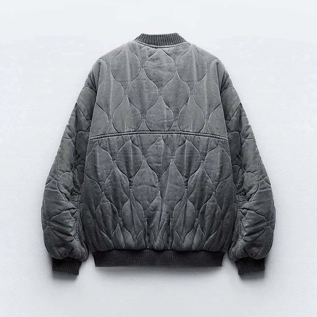 Gesteppte Damenjacke Oversized Quilted Bomber