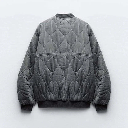 Gesteppte Damenjacke Oversized Quilted Bomber