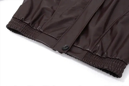 Gercy | Übergroße Kunstlederjacke Zendoo.de