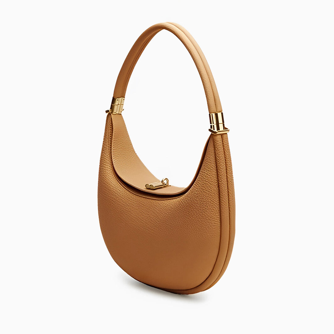 Leder Damenhandtasche Klein Drehverschluss Echtleder - BerlinGlamour