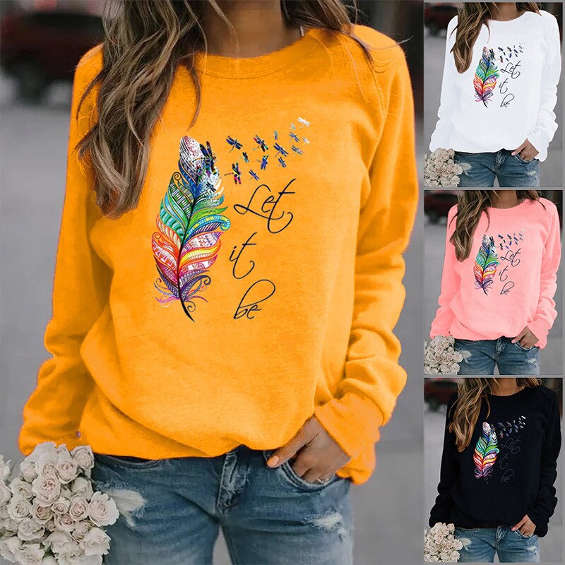 Damen Pullover Feder Motiv Weich Komfortabel - BerlinGlamour