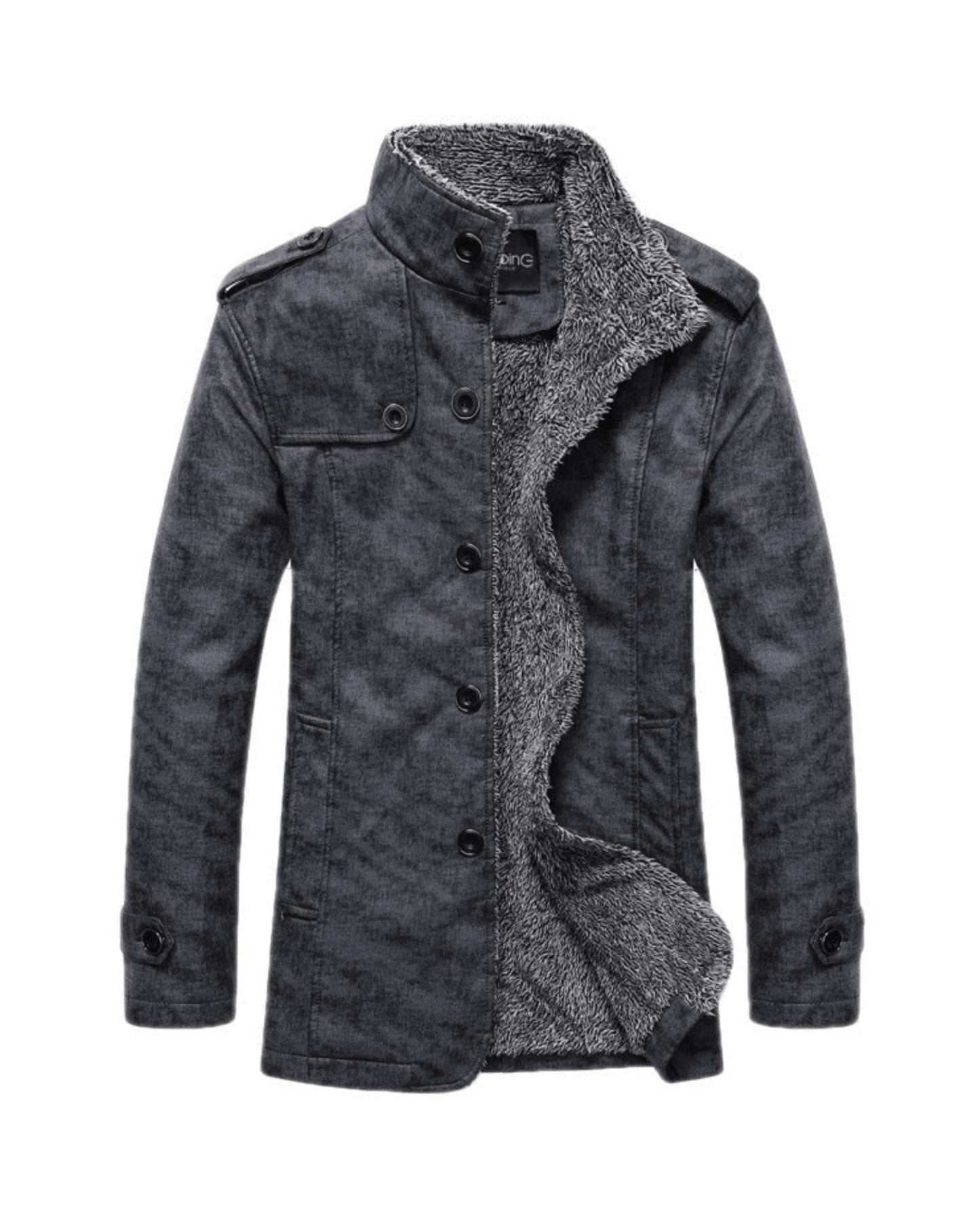 Herren Winterjacke Warm Stehkragen Fellgefüttert - BerlinGlamour
