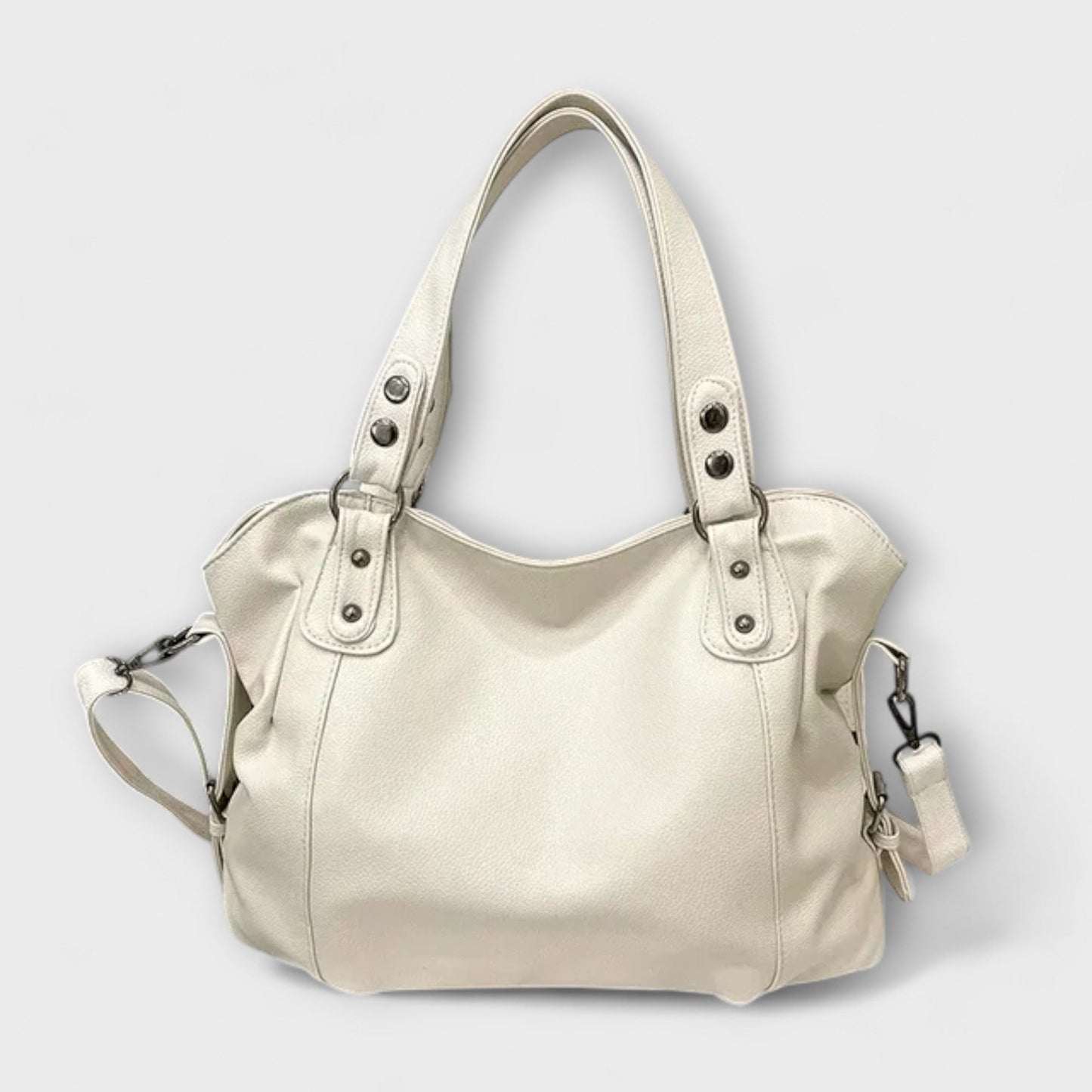 Schultertasche Damen Schlank Schwarz Leder - BerlinGlamour