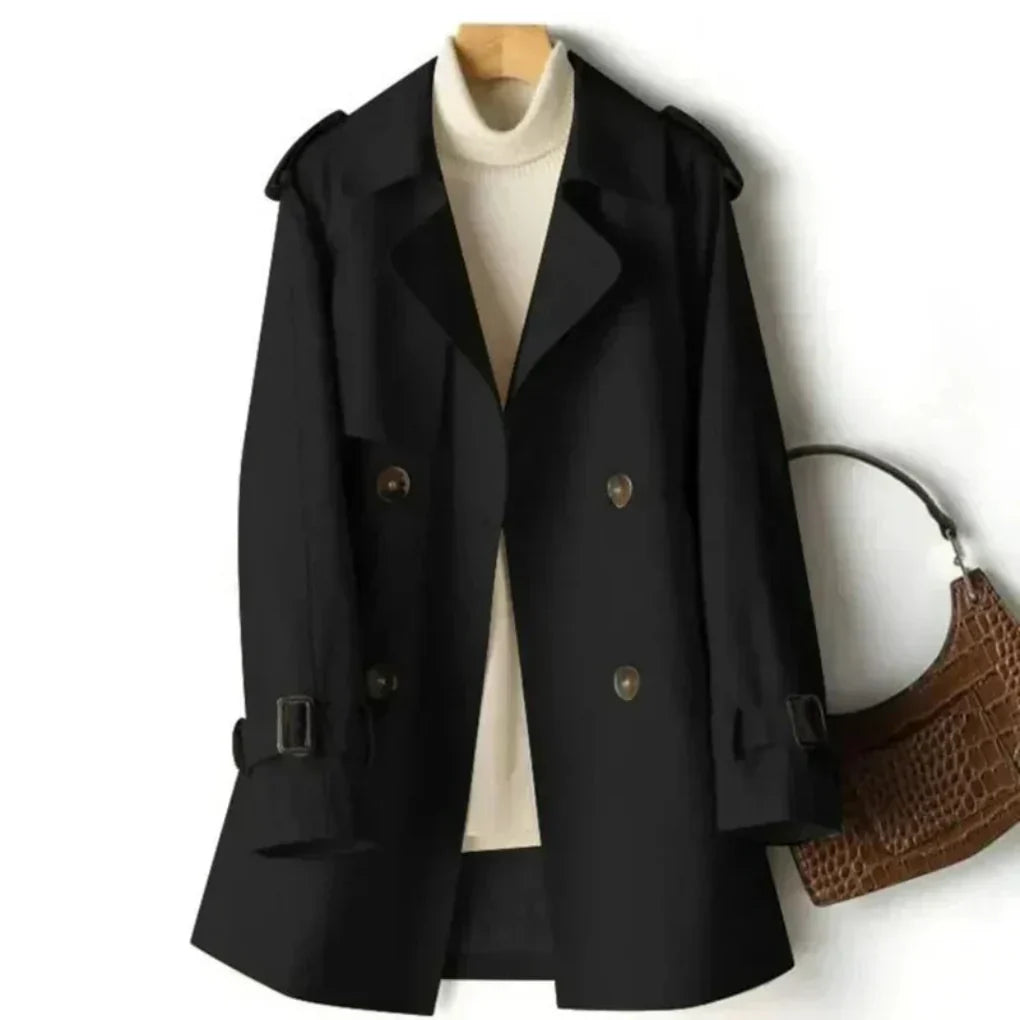 Eleganter Damen-Trenchcoat Klassisch Doppelreiher - BerlinGlamour