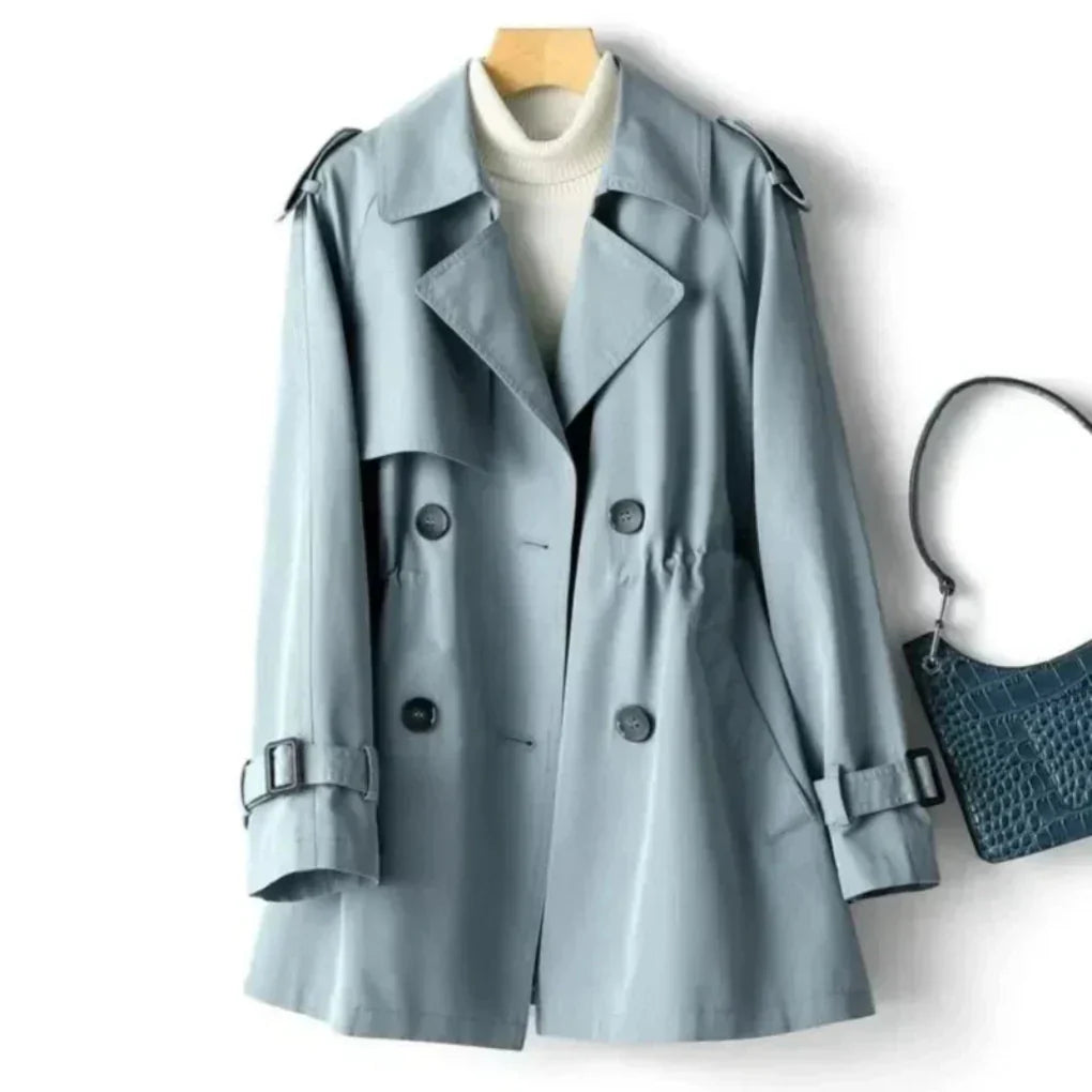 Eleganter Damen-Trenchcoat Klassisch Doppelreiher