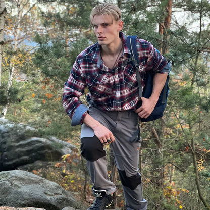 Herrenhemd Flanell Kariert Mit Knöpfen - BerlinGlamour