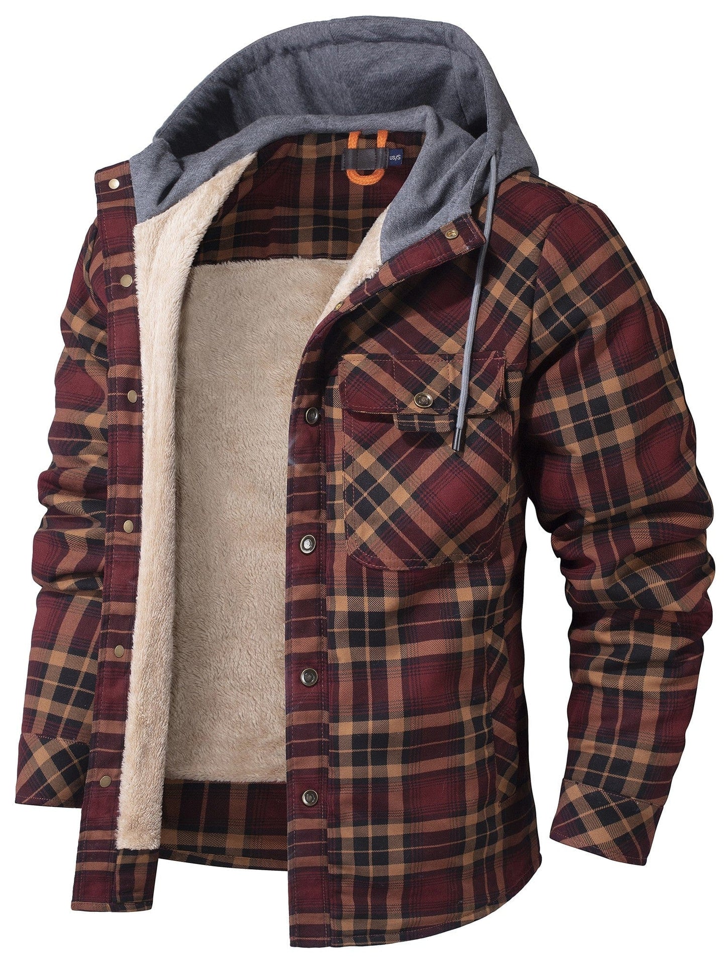Herren Winterjacke Fleece Kapuze Warm - BerlinGlamour