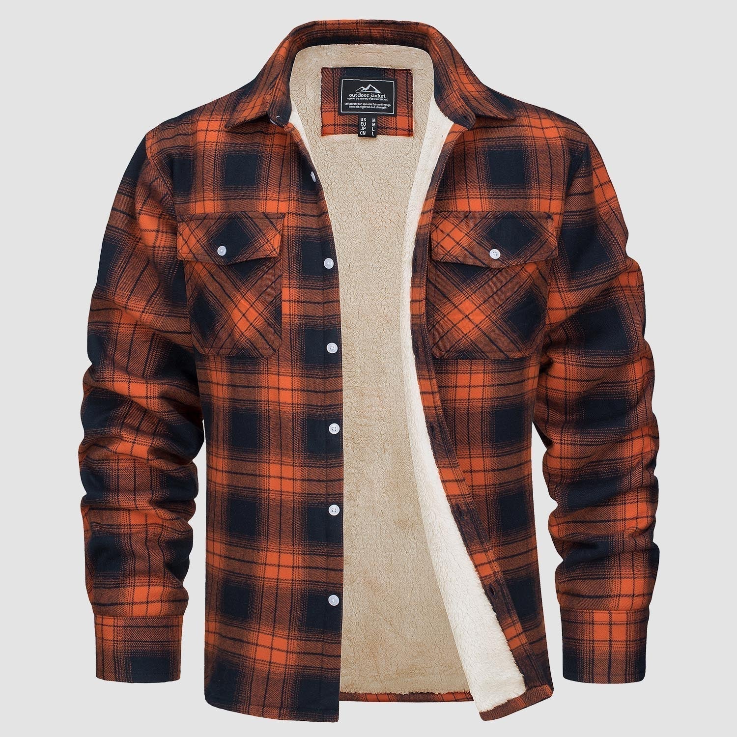Herren Flanelljacke Kariert Fleece Gefüttert Winter - BerlinGlamour