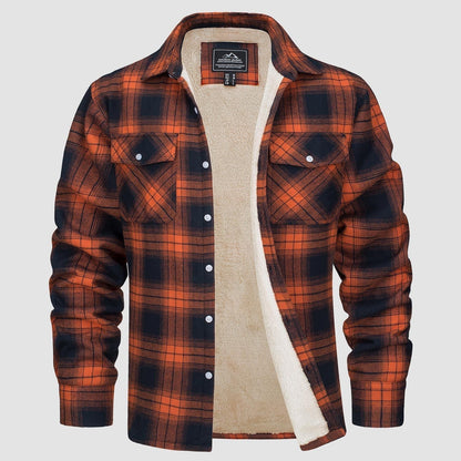 Herren Flanelljacke Kariert Fleece Gefüttert Winter - BerlinGlamour