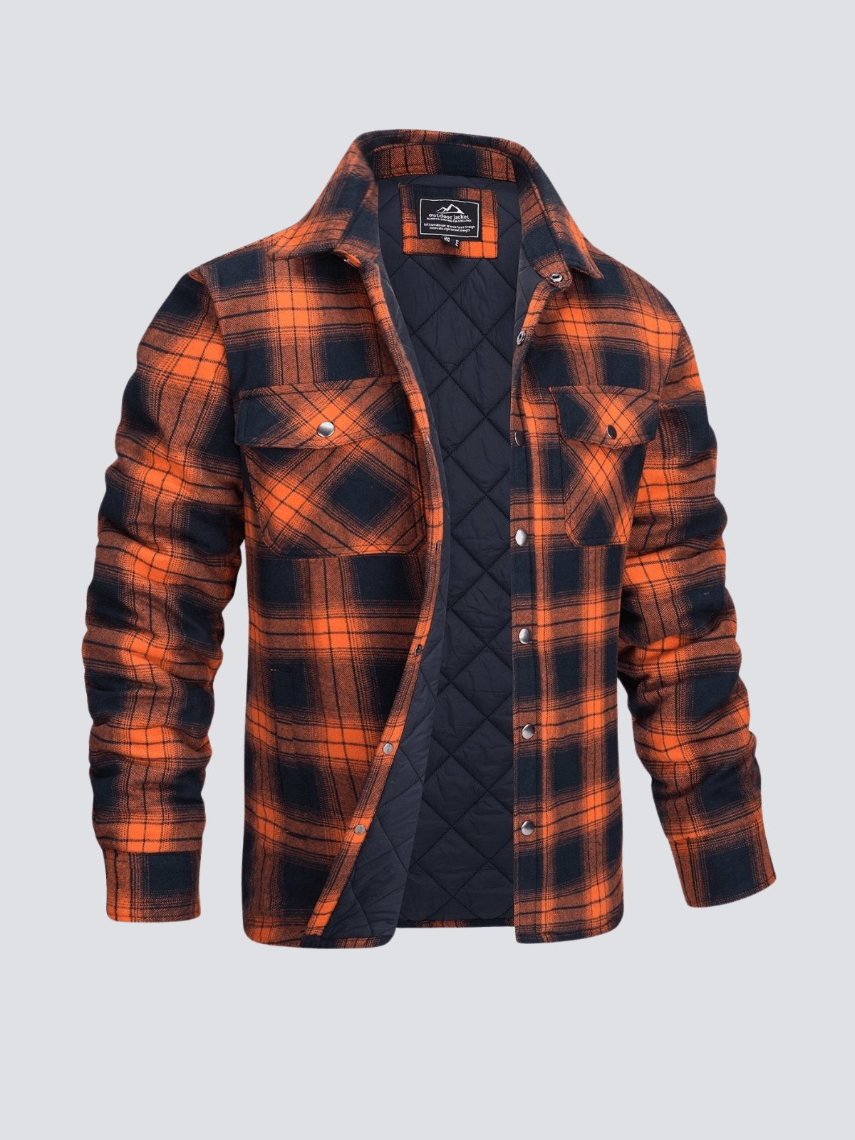 Herren Winterjacke Flanell kariert gefüttert - BerlinGlamour