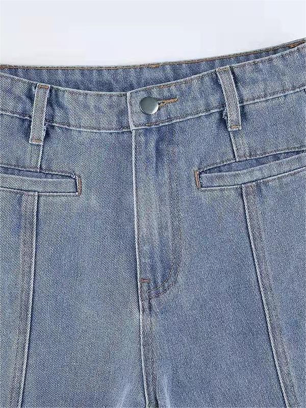 Hohe Flared Jeans mit Sternen Vintage Style