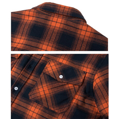Fleece Gefütterte Jacke | Kariert | Button-Up | Flanellhemd | Winterjacke-Chaps Herrenmode