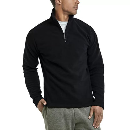 Herren Fleece Pullover Viertel Reißverschluss Warm - BerlinGlamour