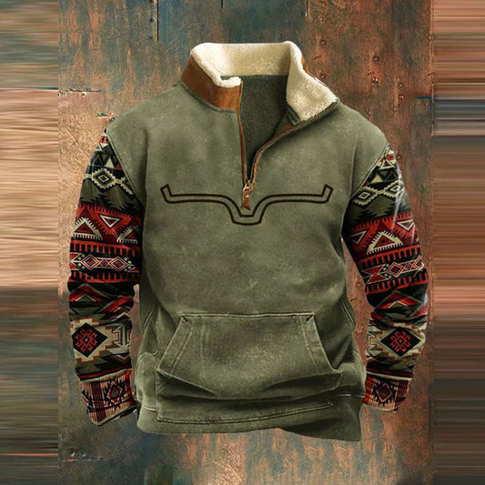 Herren Fleece Pullover Warm Halbzip Winterbekleidung - BerlinGlamour