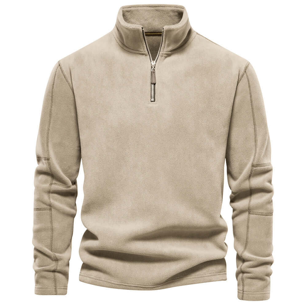 Warme Fleecejacke Herren Quarter Zip Pullover - BerlinGlamour